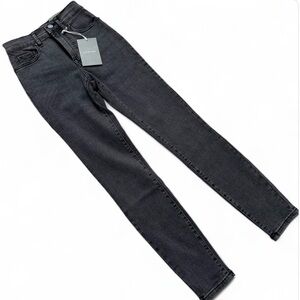 Everlane Women's Grey Wash High Rise Skinny Jeans NWT 23 Regular Moto Grunge